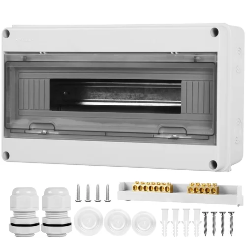 Miniatura 8 de Caja de Protección de Distribución Impermeable, Caja Eléctrica de Disyuntores de Plástico ABS y Cubierta Transparente IP65, para Disyuntor de Pared