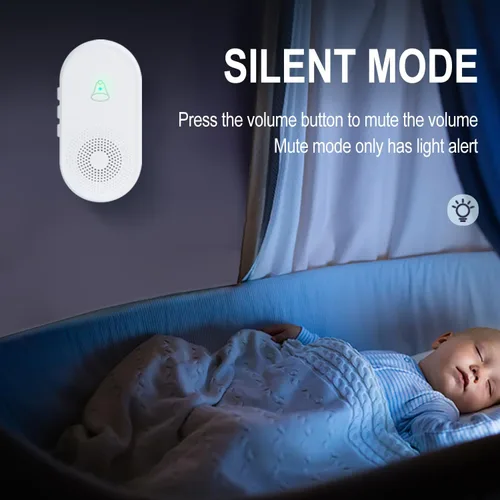 Miniatura 4 de Timbre inalámbrico con 5 receptores, 2 botones, timbre impermeable IP55, timbre remoto de 1000 pies/984.3 ft, 55 campanas de 5 volumen, LED