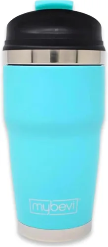 Miniatura 9 de MyBevi Retro Wave - Vaso de viaje aislado de acero inoxidable de alta calidad (12 onzas, azul marino mate, 12 onzas)