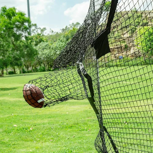 Miniatura 5 de BaseGoal Redes de fútbol de 8 x 8 pies para lanzar, objetivo de fútbol, equipo de entrenamiento de mariscal de campo con 4 bolsillos para mejorar