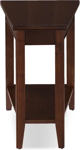 Miniatura 12 de Leick Home 10074-DS Mesa auxiliar tipo cuña para sillón reclinable con estante, arena del desierto Arenas del desierto