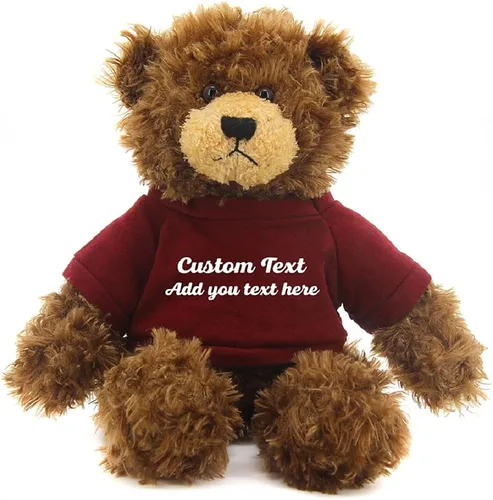 Miniatura 2 de Oso Brandon de chocolate personalizado – Juguete de peluche personalizado de 12 pulgadas – Regalo perfecto de oso personalizado para graduación, San