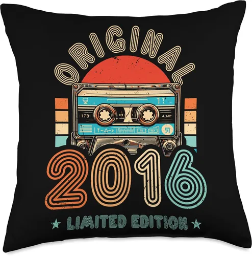 Miniatura 4 de Retro Limited Edition 2016 Cassette Tape 10th Birthday Throw Pillow