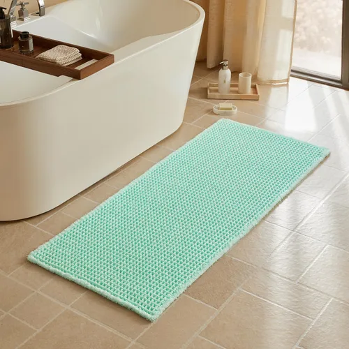 Miniatura 20 de Triohero Tapete de baño con diseño de gofre, tapete de baño pequeño y bohemio, antideslizante, lavable, ultra suave, súper absorbente, de secado