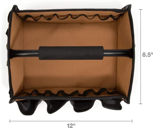 Miniatura 6 de Dickies Organizador de bolsas de herramientas de lona duradera de 12 pulgadas, 12 bolsillos exteriores, 16 trabillas para herramientas
