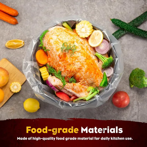 Miniatura 5 de Bolsas de salmuera para pavo, paquete de 6, 30 x 21 pulgadas, bolsa de salmuera extra grande con carga húmeda de 50 libras, bolsa de salmuera