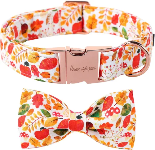Miniatura 7 de Unique style paws Collar de perro para el día de San Valentín con lazo de flores, collar de cachorro de corazón azul, el mejor regalo para niños
