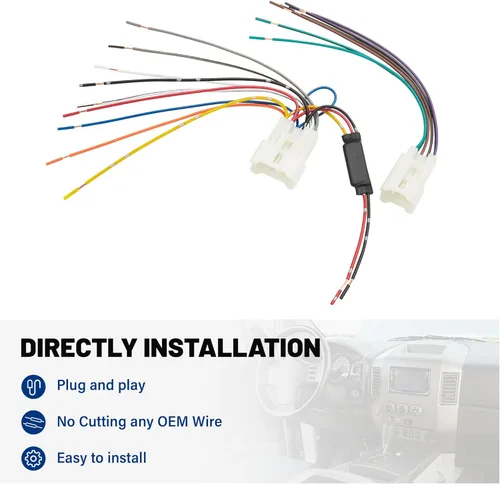 Miniatura 4 de RED WOLF Arnés de cableado de radio para automóvil, resistencias integradas, protege los vehículos, reemplazo de batería para Toyota Tundra