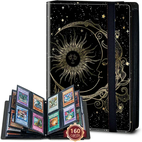 Miniatura 65 de Rossy Carpeta de tarjetas con 4 bolsillos, carpeta de tarjetas intercambiables, álbum de colección de tarjetas, para 160 tarjetas, carpeta