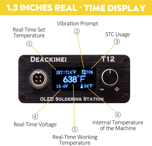 Miniatura 6 de Estación de soldador inalámbrico para batería Dewalt 20V Max, temperatura ajustable, suspensión automática y protección de bajo voltaje, conversión