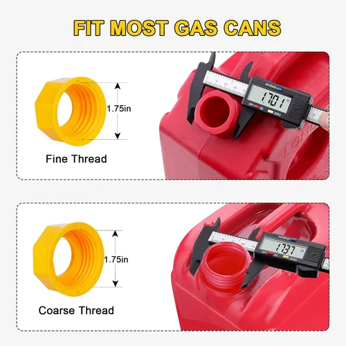 Miniatura 3 de Godboy Kit de 7 Repuestos de Boquilla Amarilla para Bidón de Gasolina, Boquilla para Bidón de Gasolina, Boquilla de Vertido Flexible Adecuada