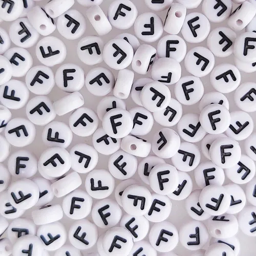 Miniatura 3 de Más de 200 cuentas de letras M individuales de 0.16 x 0.27 pulgadas para la fabricación de joyas, alfabeto acrílico redondo blanco a granel