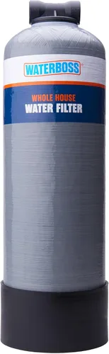 WaterBoss - Filtro de agua para toda la casa, sistema de filtración de agua para todo el hogar para agua de pozos y ciudades, filtra el 96.9% del