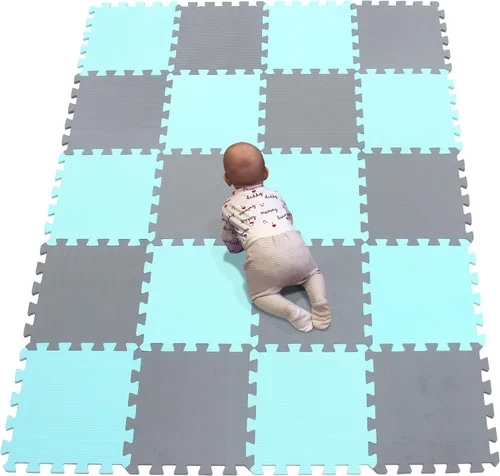 Miniatura 27 de YIMINYUER Alfombra de juego para bebé, 20 piezas de rompecabezas de espuma EVA suave para ejercicio y yoga, alfombrilla no tóxica portátil para sala