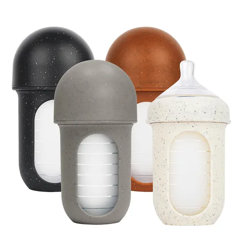 Boon Nursh - Bolsa de silicona reutilizable para biberones - Pezón de flujo medio - Bolsa de silicona para biberones y pezón - Esenciales para la