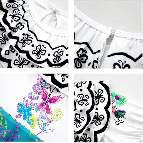 Miniatura 3 de Ubeufun Vestidos de película de dibujos animados para niñas, trajes de verano mágicos para fiesta