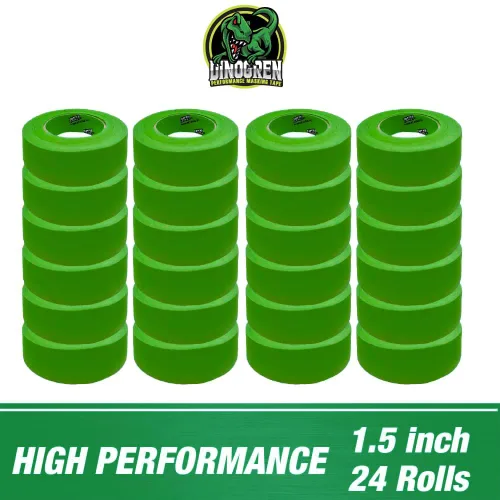 Miniatura 2 de LAUCO DINOGREN - Cinta adhesiva de alto rendimiento para pintura de automóvil, resistente al calor y al agua, verde multiusos (1.5 pulgadas