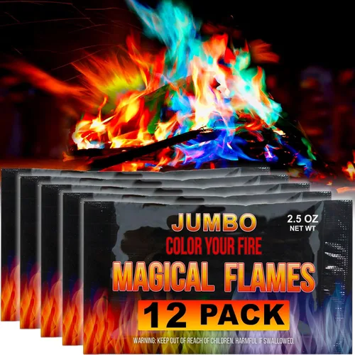 Miniatura 11 de Magical Flames Paquetes de colores de fuego (paquete de 12), fuego multicolor vibrante para hogueras, fogatas, hogueras y chimeneas, artículos