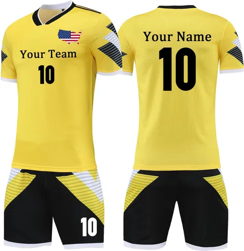 Camiseta de fútbol personalizada para hombres y mujeres, uniformes de fútbol personalizados para niños/adultos con nombre y logotipo del equipo
