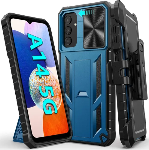 Miniatura 10 de FNTCASE Case for Samsung Galaxy A14-5G: Military Grade Drop Proof Protection Rugged Protective A14 Cell Phone Cover with Belt Clip Holster Kickstand