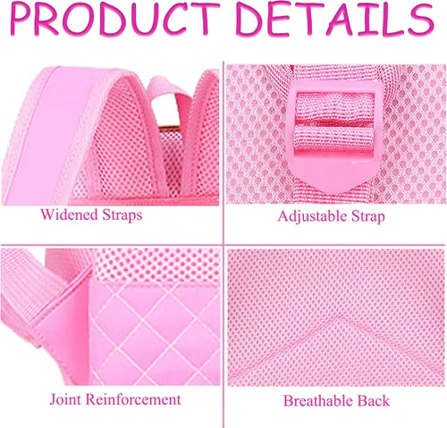Miniatura 5 de Mochila preescolar para niños pequeños, para jardín de infantes, 11 pulgadas, color rosa