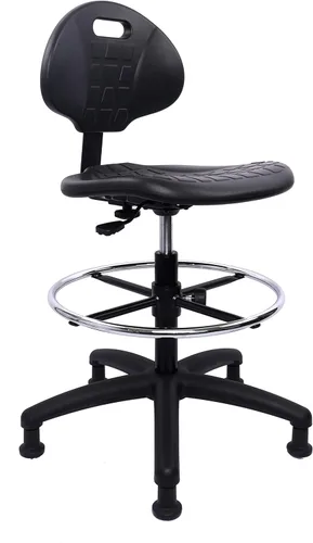 (Taburete de banco alto, deslizadores no enrollables, fáciles de limpiar! Taburete ergonómico de dibujo de poliuretano. Rango de altura del asiento