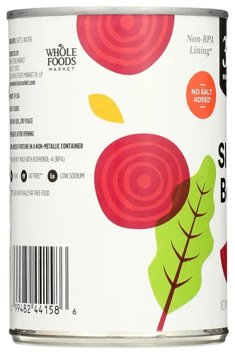 Miniatura 6 de 365 por Whole Foods Market, remolachas en rodajas sin sal, 15 onzas