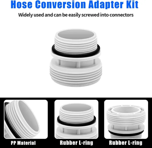 Miniatura 3 de Paquete de 4 adaptadores de conversión de manguera de 179.528 in a 1 1/2 pulgadas, kit de conversión de manguera de filtro compatible con accesorios