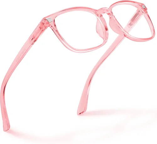 Miniatura 11 de CCVOO Lentes de lectura con estampado elegante, filtro de luz azul y protección UV, marcos cuadrados, lectores para mujer Leopardo