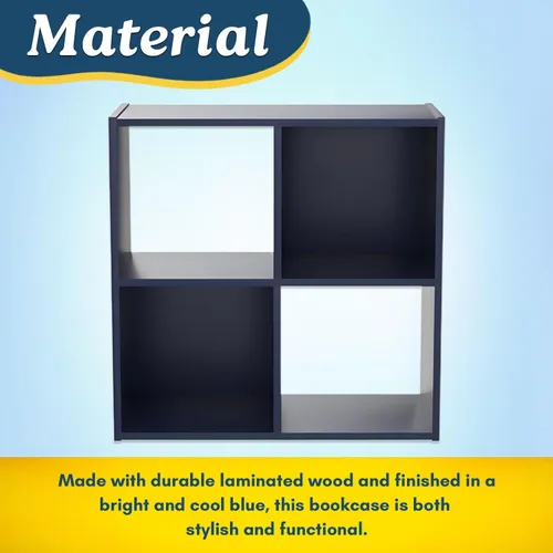 Miniatura 7 de Kings Brand Furniture - Estantería infantil de 4 cubos, organizador de almacenamiento de juguetes para niños, para sala de juegos, dormitorio