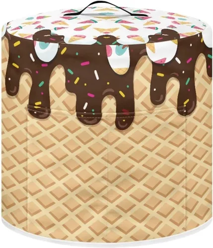 Miniatura 38 de Suobstales Cubierta para aparato con estampado de estrellas de mar de playa, cubierta antipolvo, funda portátil para olla a presión con bolsillo