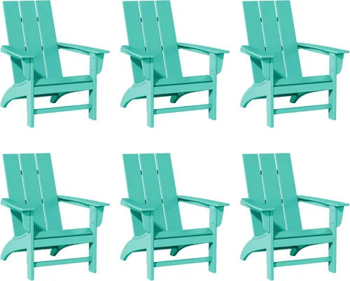 Miniatura 27 de Silla Adirondack de Madera Sintética Adiromoti, Sillas de Patio Resistente a Todo Clima, Aspecto de Madera, Silla Pre-Ensamblada para Fuego al Aire