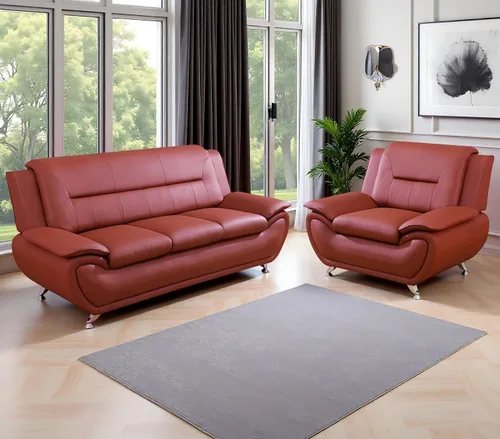 Miniatura 28 de Juego de sofá de cuero (3 piezas, cuero negro B), muebles de sala de estar para apartamento, material de estilo minimalista, fácil montaje B-cuero