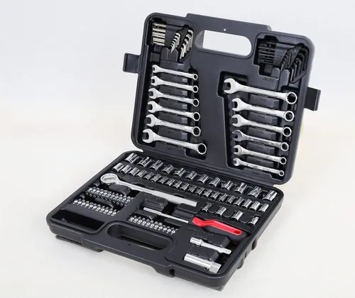 Miniatura 2 de MECHMAX Juego de herramientas mecánicas de 121 piezas, juego de llaves métricas y estándar de 1/4 y 3/8 pulgadas, para general, hogar, automóvil