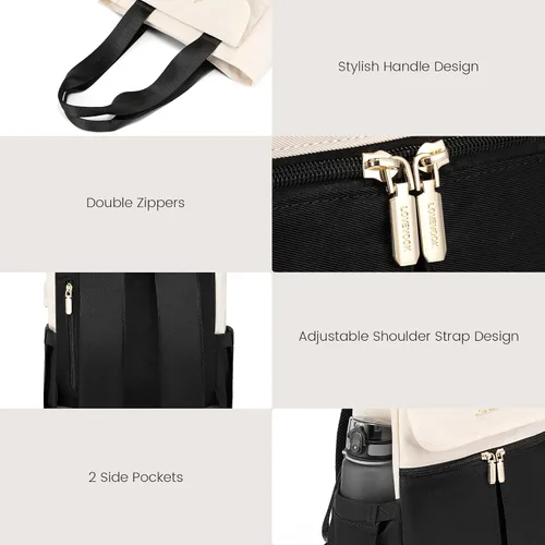 Miniatura 5 de LOVEVOOK Mochila para mujer, mini mochilas convertibles para adolescentes y niñas, pequeña bolsa universitaria para el trabajo, escuela, viajes