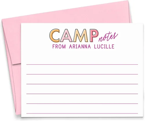 Miniatura 14 de Papelería personalizada para niños para niños, tarjetas de notas planas, lindo papelería para niño con juego de sobres, tarjetas de notas Hola desde