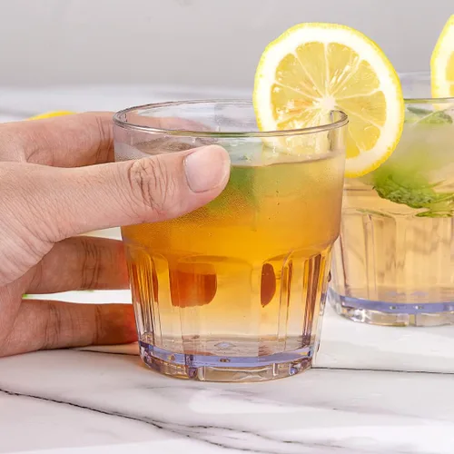 Miniatura 5 de Restaurantware Bev Tek - Juego de 50 vasos de plástico de 9 onzas resistentes a las roturas, vasos apilables de plástico transparente aptos