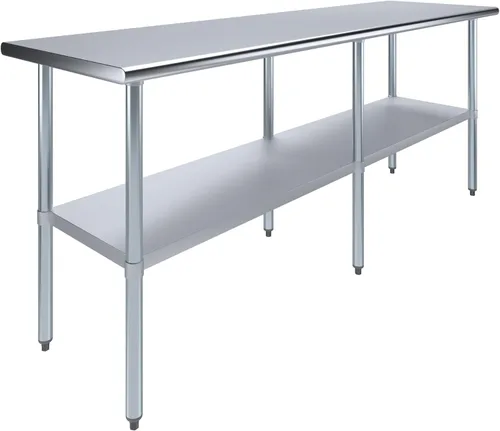 Miniatura 18 de Mesa de trabajo de acero inoxidable, mesa de metal