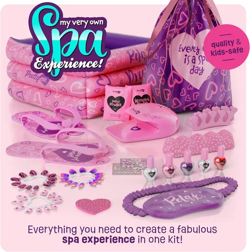 Miniatura 5 de Pretty Me Kit de día de spa para niñas, juego de regalo de manicura y pedicura para niños de 5 a 10 años, regalos para niñas, kits de pies y uñas