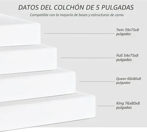 Miniatura 6 de Dopinmin Colchón de 5" de gel y espuma viscoelástica, firmeza media, para dormir fresco, con alivio de la presión, para litera, certificación