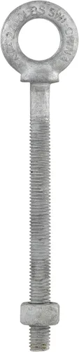 Miniatura 3 de National Hardware N245-167 3260 Perno de ojo de acero forjado galvanizado 1/2 in x 6 in Rosca con carga de trabajo segura de 2,200 libras