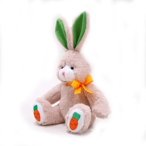 Miniatura 2 de Plushland Conejito de Pascua, suave y encantador conejo de zanahoria de primavera, juguete de peluche para niños y niñas, decoración de Pascua, Beige