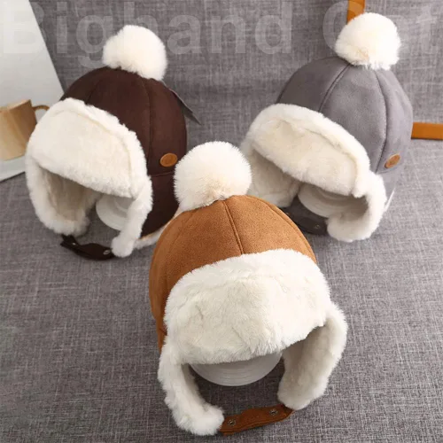 Miniatura 5 de IIG Gorra de soldado de invierno Ushanka con orejeras unisex para niños
