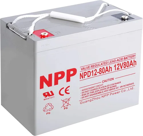 NPP Batería de ciclo profundo AGM de 12 V 80 Ah, reemplazo AGM SLA recargable del grupo 24, terminales T14 para respaldo de UPS, seguridad del