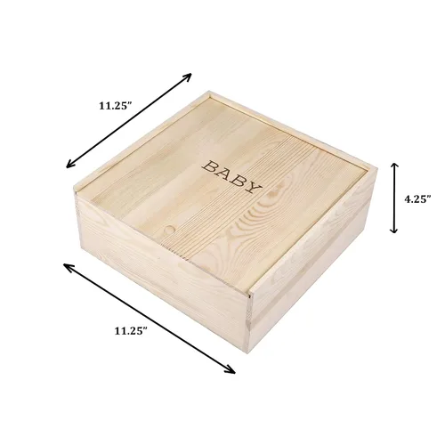 Miniatura 5 de Stephan Baby Caja de recuerdos de pino natural, bebé