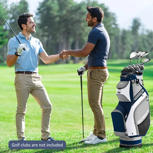 Miniatura 2 de Tangkula Bolsa de carrito de golf de 11 pulgadas con divisores superiores de 14 vías, bolsa de carrito de golf ligera y portátil con 7 bolsillos