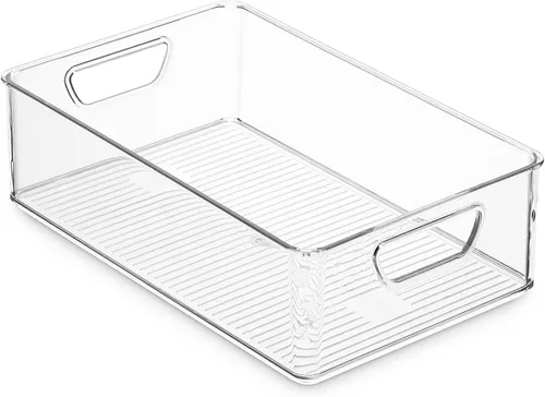 Miniatura 6 de Munfix Juego de 16 contenedores organizadores de refrigerador, cestas de plástico para organización y almacenamiento de despensa, organizadores