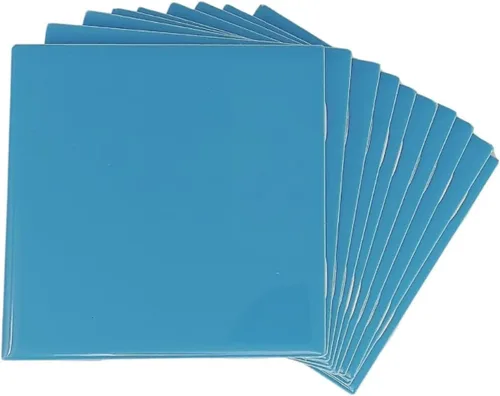 Miniatura 25 de Tenedos - Caja de 10 piezas para azulejos de cerámica brillantes de 4 1/4 pulgadas, para pared de baño y cocina, acabado brillante, aspecto clásico