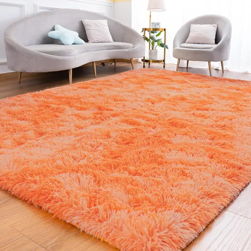 Miniatura 10 de Goideal Alfombra mullida para dormitorio, sala de estar, alfombra de noche beige de 2 x 6 pies, pelo largo de pelo sintético, alfombra moderna