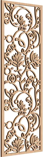 Miniatura 58 de 9 3/8"W x 24 3/8"H x 1/4"T Caspio Decorativos Paneles De Pared De Madera De Calado, Roble Rojo rojo (Red Oak)